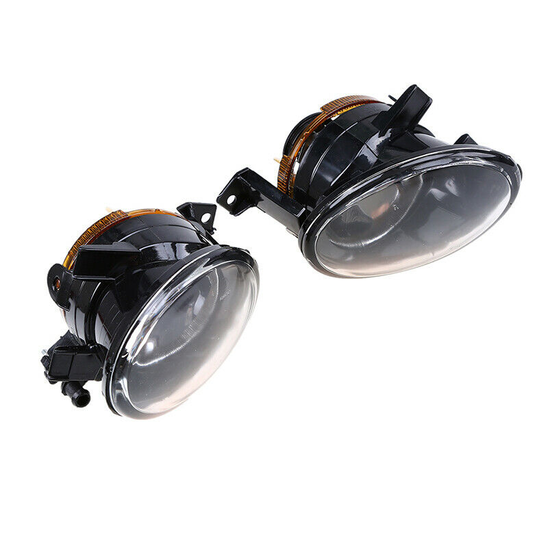 1Pair Fit VW Touareg 2010-2015 Front Bumper Fog Light Assembly Amber Lamp Bulb