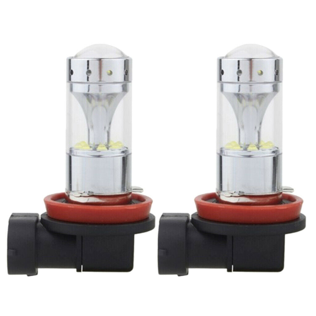 2 Pieces H11 H8 12SMD LED 60W 2000LM Car Fog Driving DRL Lights 6000K White