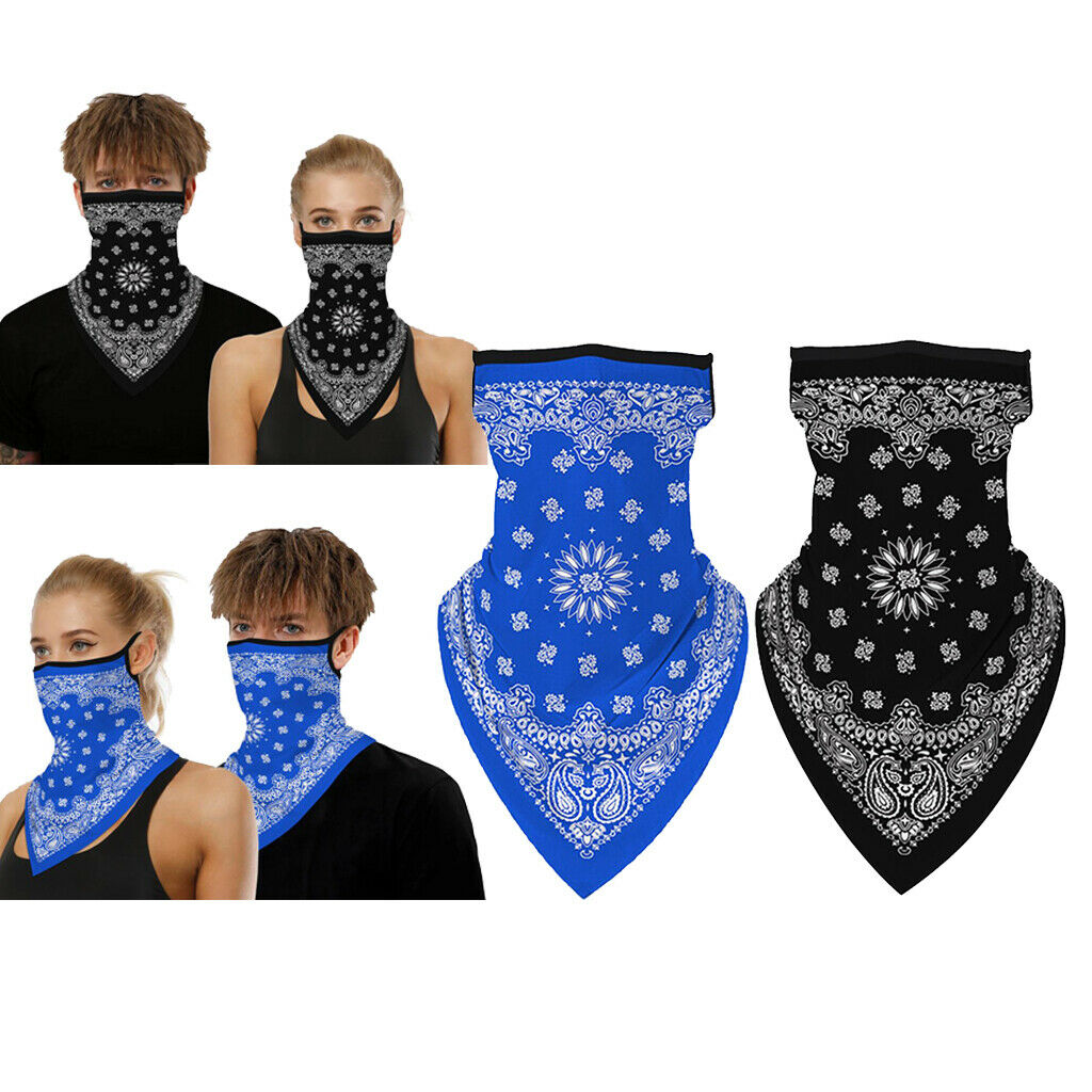 2 Pieces Mens Sports Bandana Face Balaclava Neck Face Cover Gaiter Scarf