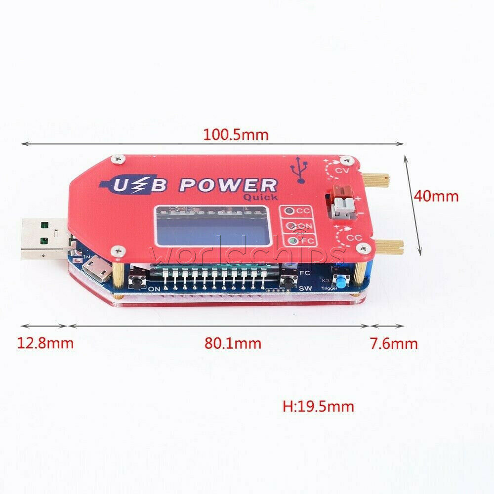 DC 5V to 3.3-24V 15W USB Adjustable Step Up&Down Boost Buck Power Supply Module