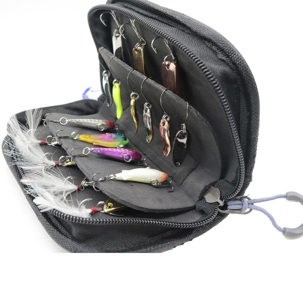 Fishing Spoon Lure Tackle Waterproof Bag Case Spinner Case for Vest Backpack
