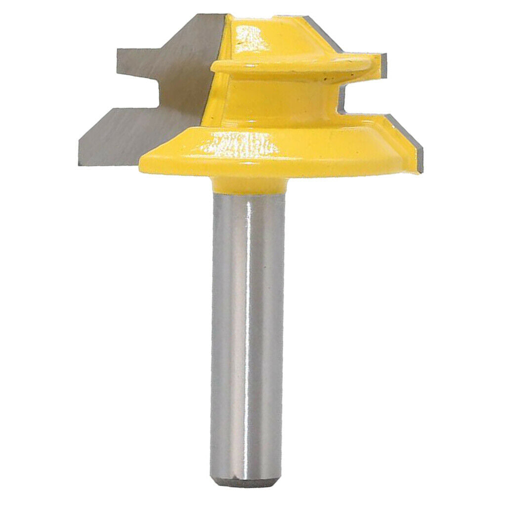 8mm 45Degree Shank Lock Miter Tenon Router Bit Tungsten Woodworking Cutter Tools
