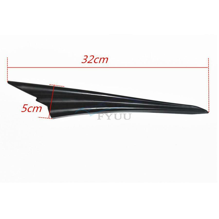 4Pieces ABS Matt Black Car Front Bumper Fin Spoiler Wing Lip Separator Universal