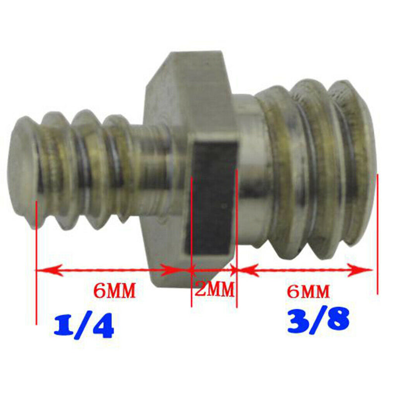 2pcs 1/4 Inch to 3/8 Inch Threaded Screw Adapter for Camera Tripod
