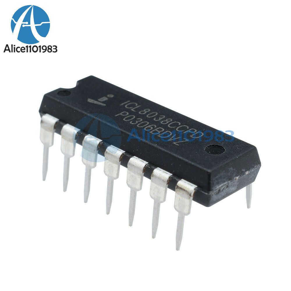 5PCS ICL8038 ICL8038CCPD INTERSIL IC OSCILL GEN/VOLT CONTROL 14DIP NEW D6