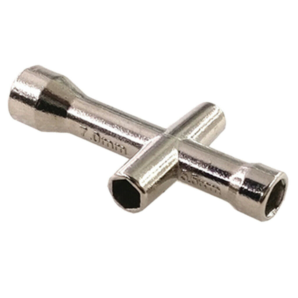 Cross Wrench - Socket 4mm, 5mm, 5.5mm, 7mm - 4 Way Wheel Wrench RC Car