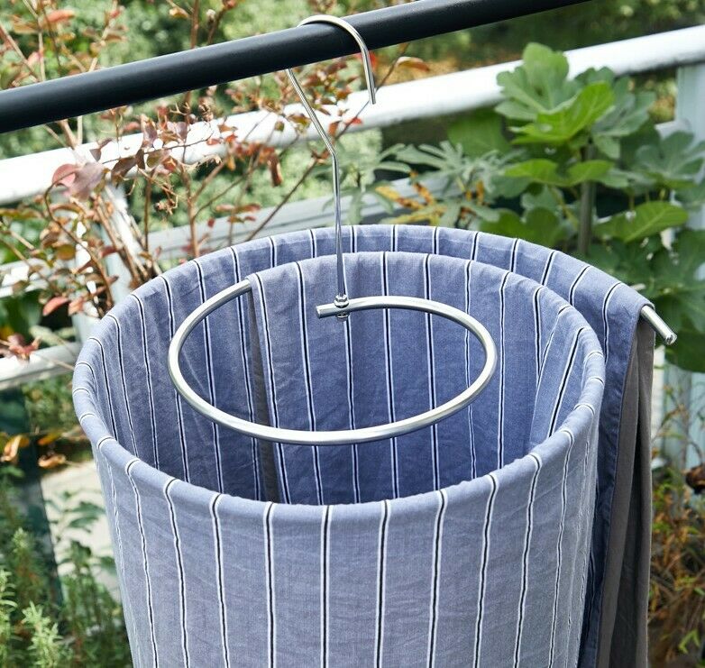 Stainless Steel Balcony Outdoor Spiral Shaped Drying Rack Quilt Sheet Hanger