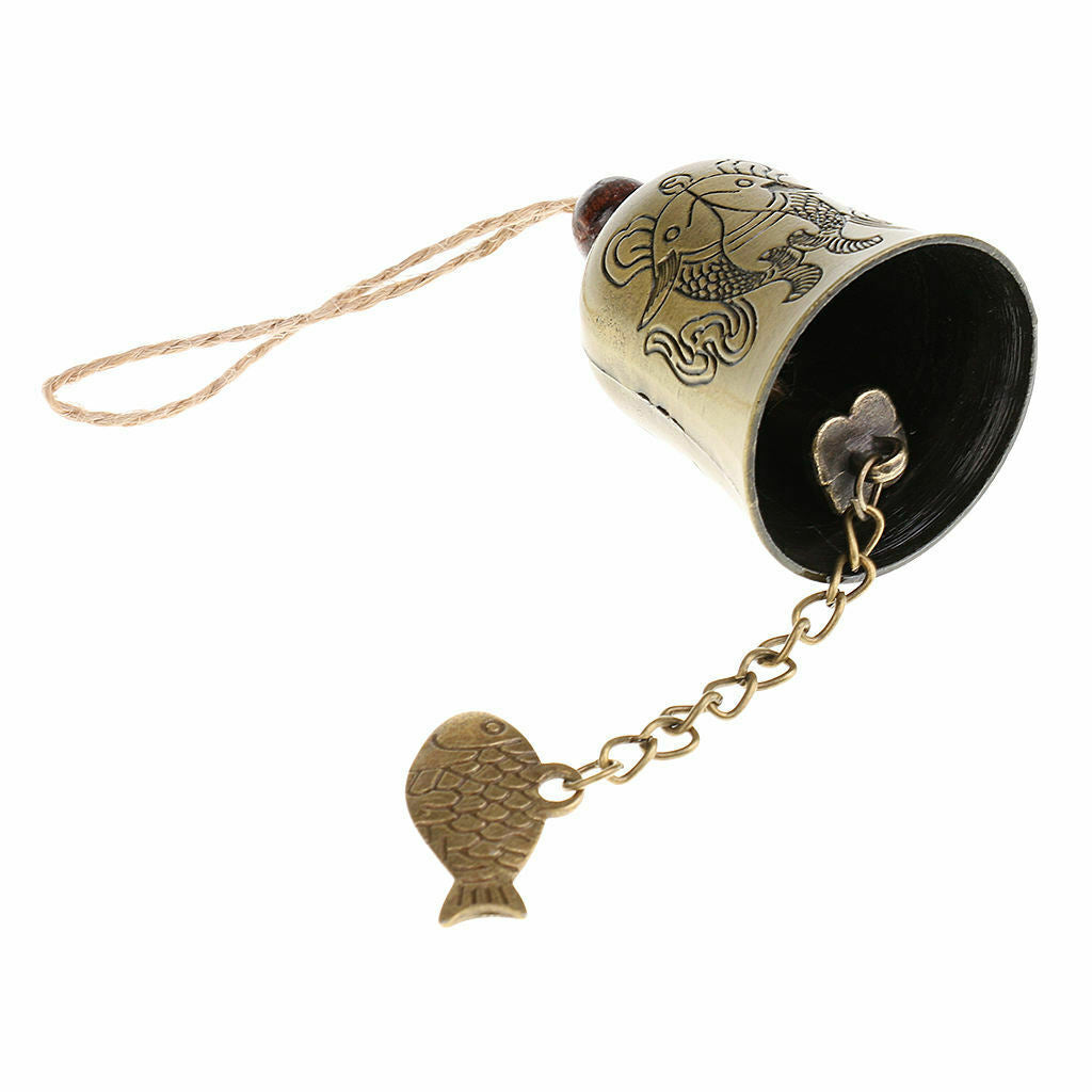 Exquisite Retro Metal Feng Shui Lucky Windchime Hanging Bell Collectibles