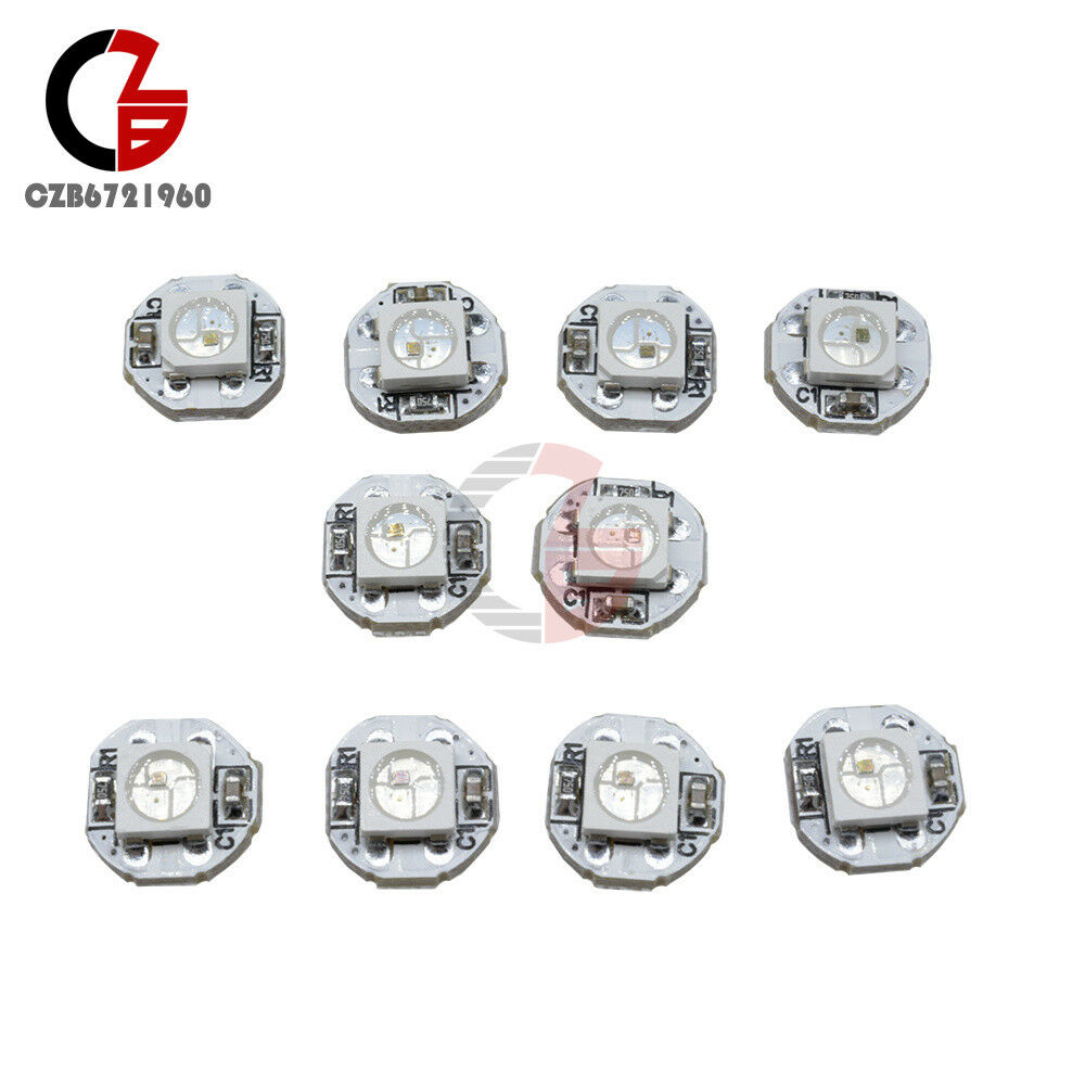 10PCS Mini PCB Board WS2812B WS2811 IC 5050 RGB LED 10mmx3mm 5V SMD light Sample