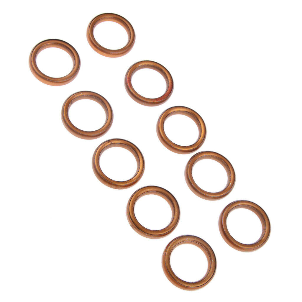 10x Brass Motorcycle Exhaust Pipe Gaskets For GY6 50cc 110cc 150cc Scooters