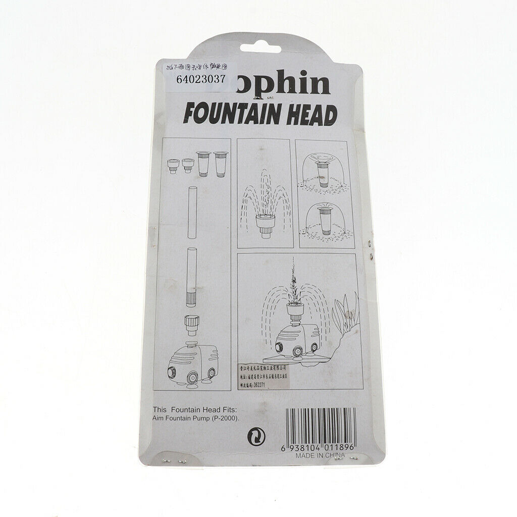 Aquarium   Tank Fountain Pond Submersible Water Pump Nozzle Head Kit S