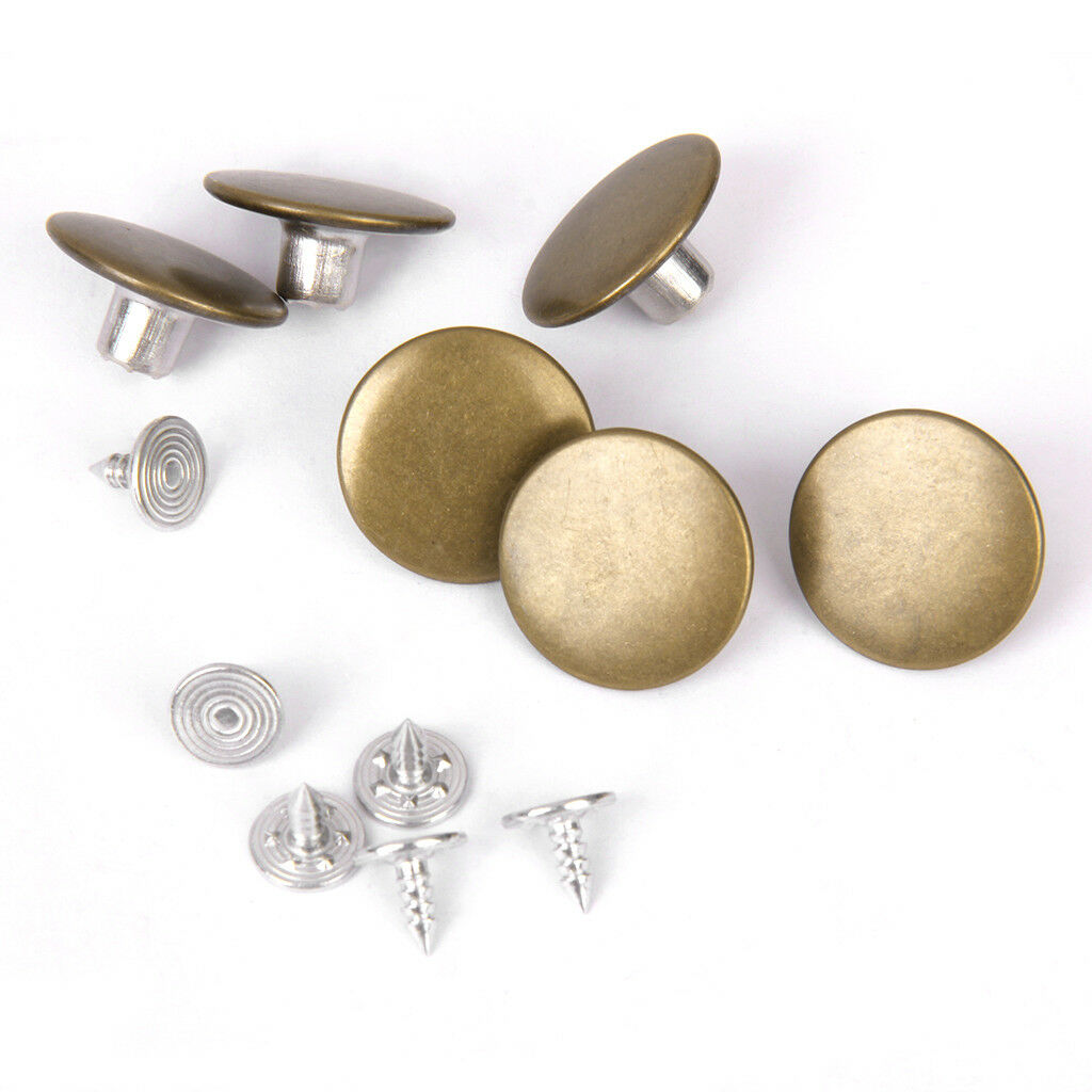 6 Sets Denim Jeans Buttons Stud Hammer On 2cm for DIY Craft Repair