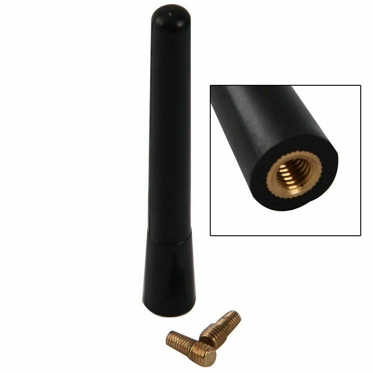 Universal Car Short Stubby Antenna Aerial Replace AM FM Radio Mast Screw Type