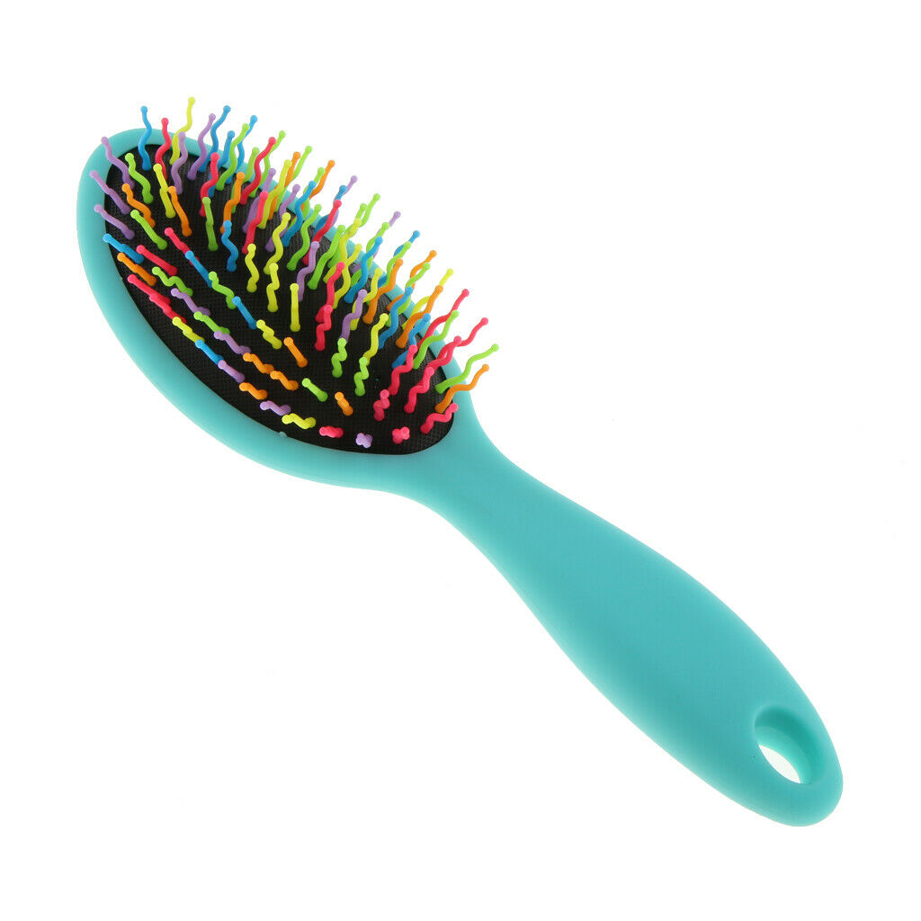 Salon Hair Extension Cushion Brush Scalp Massager Paddle Comb Random Colors