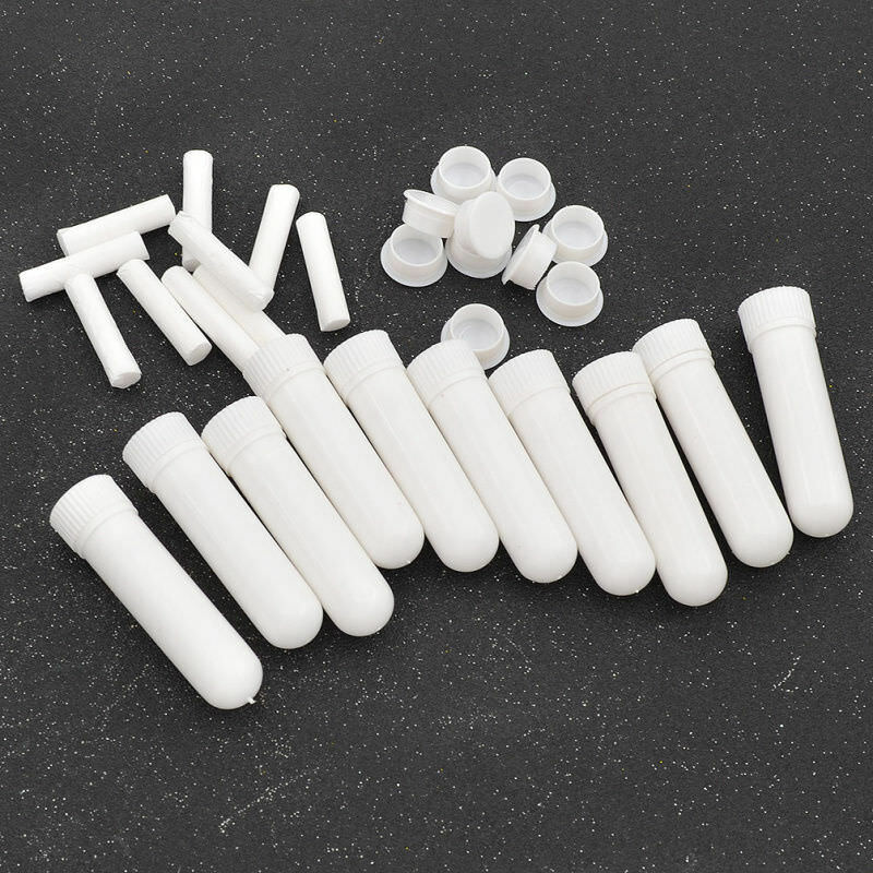 10pcs White Essential Oil Aromatherapy Blank Nasal Inhalers Diffusers Gift