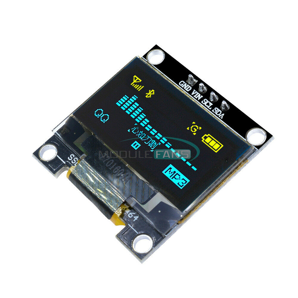 0.96" 128X64 OLED I2C IIC Serial Yellow Blue LCD LED Display Module for Arduino