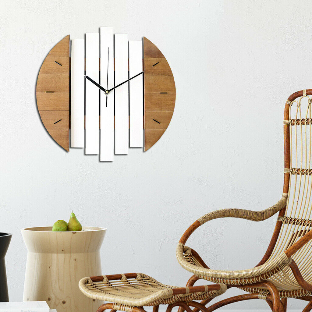 Modern Steampunk Wooden Wall Clock Rustic Silent Clocks Living Room Bedroom