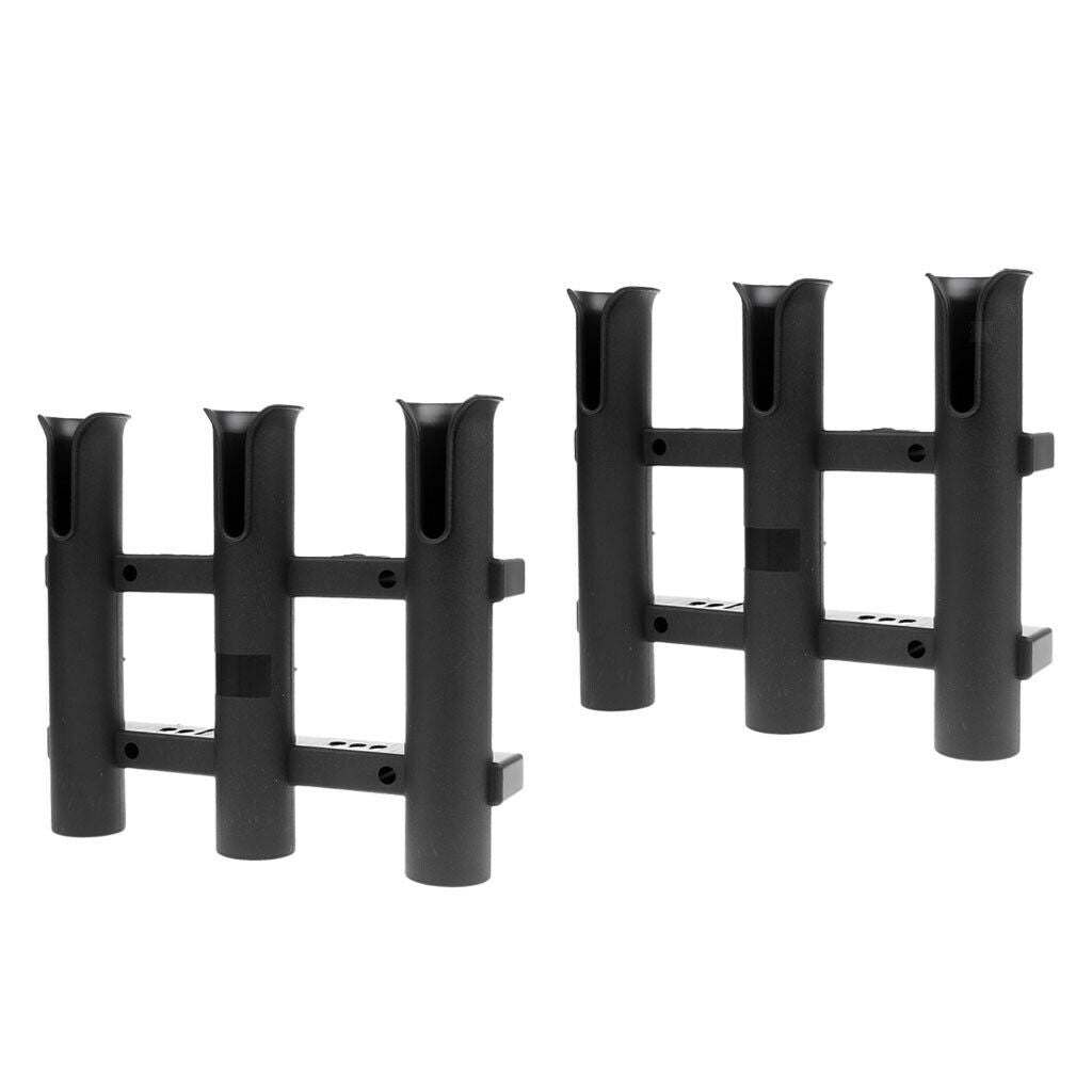 2 Triple 3 Rod Rest Rack Vertical Holder Socket Stand - Boat/Fishing/Storage