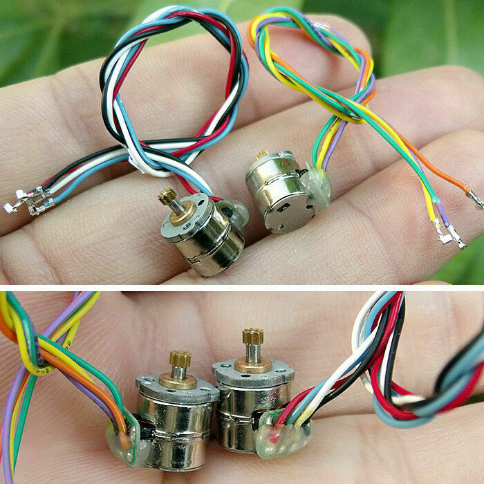 2021 10PCS DIY 2-Phase 4-Wire 8mm Stepper Motor Micro Stepping Motor Copper Gear