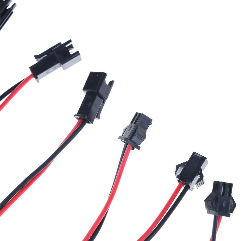 10pc 2Pin Wire Lead Battery Connector Adapter LED Strip Connectors Cable 1.l8
