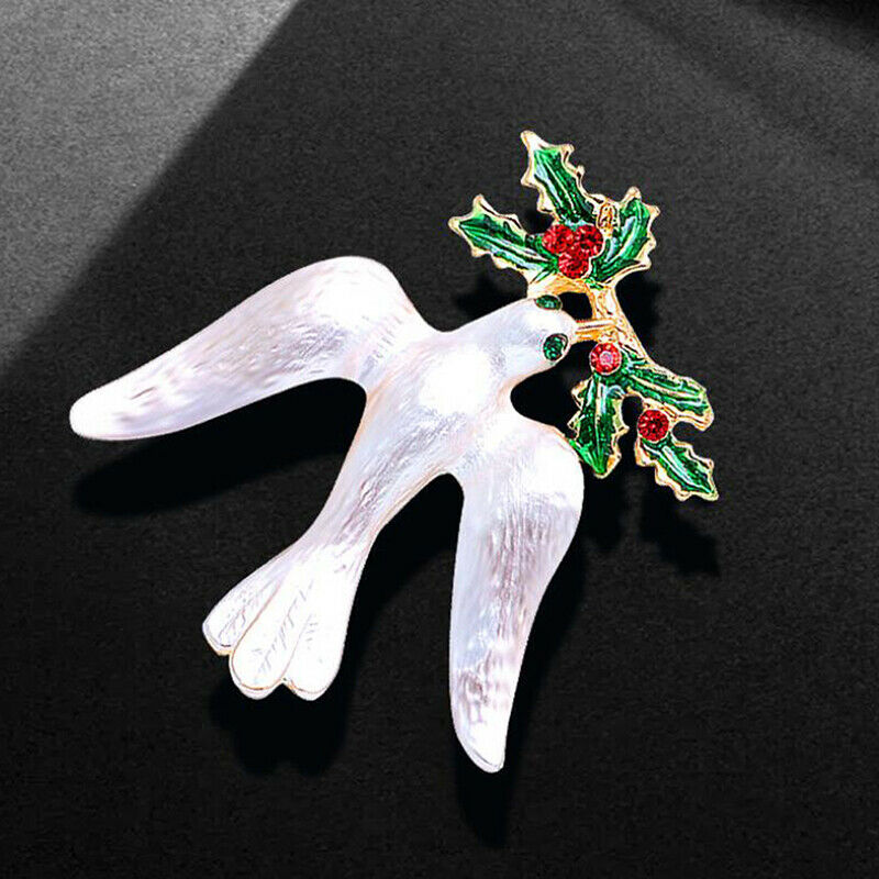 Peace Dove Brooch Fashion Trend Bird Pigeon Neutral Brooch Pin Buckle JewelrBDA