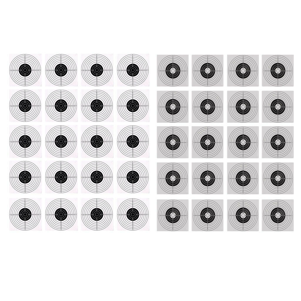 40Pcs Paper Targets Shooting Cardboard 14x14cm Archery Training Accessories