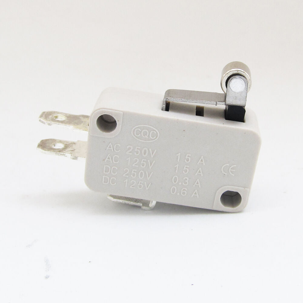 10pcs Grey Micro Switch Metal Roller Lever Limit N.O/N.C Switch 28x16mmx10mm 15A