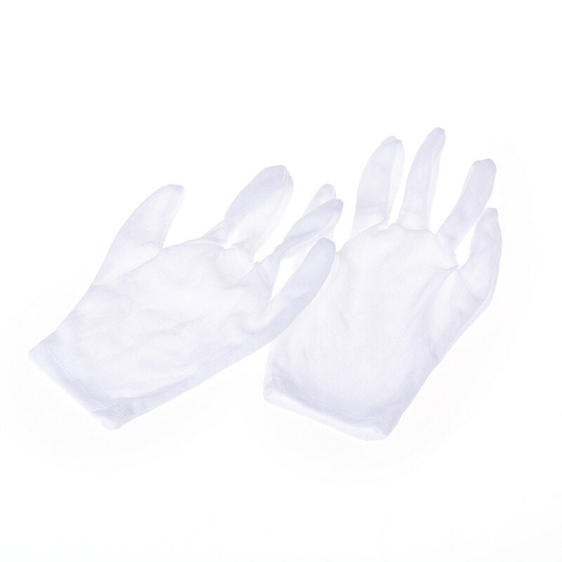 1Pair Hip hop Performance White Gloves Cotton Magician Costume Party Hall.l8