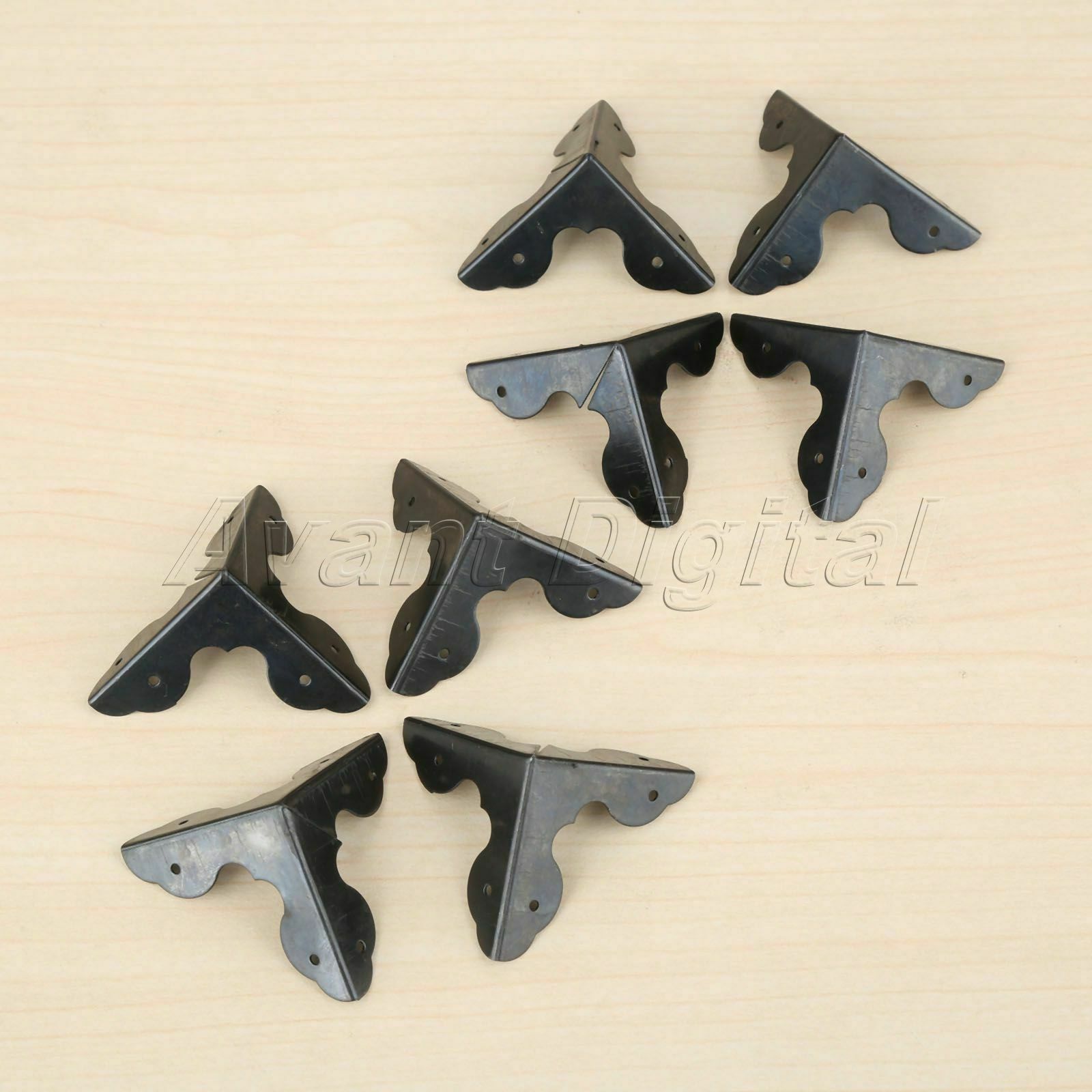 Black Wooden Case Corner Protectors Box Corner Bracket Decorative 33mm*33mm*33mm