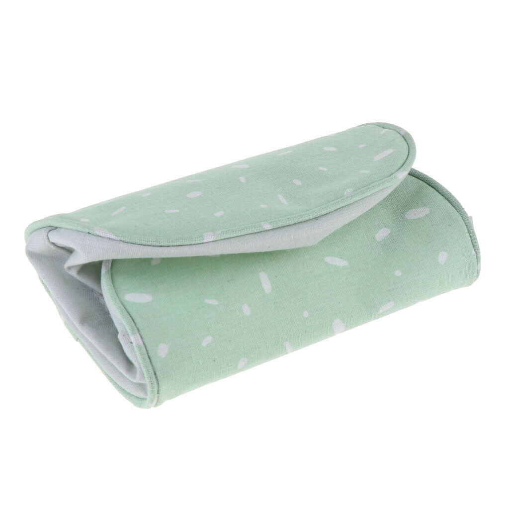 Travel Canvas Tissue Box Napkins Storage Holder for Home Car Light Green