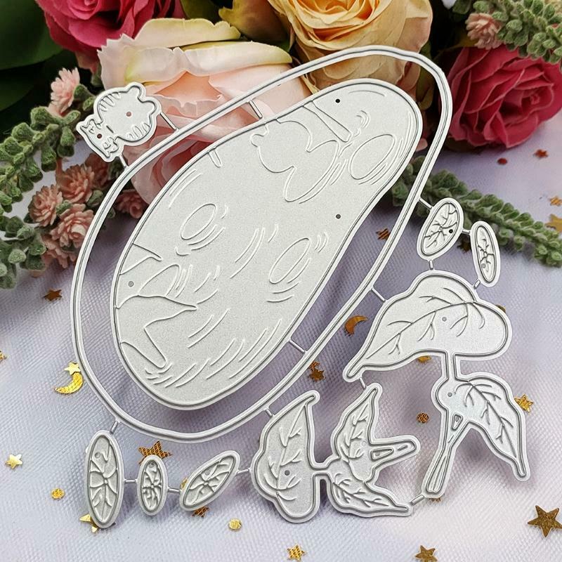 Frog Leaf Pond Metal Cutting Dies Stencil DIY Scrapbooking Album Paper Card Mold