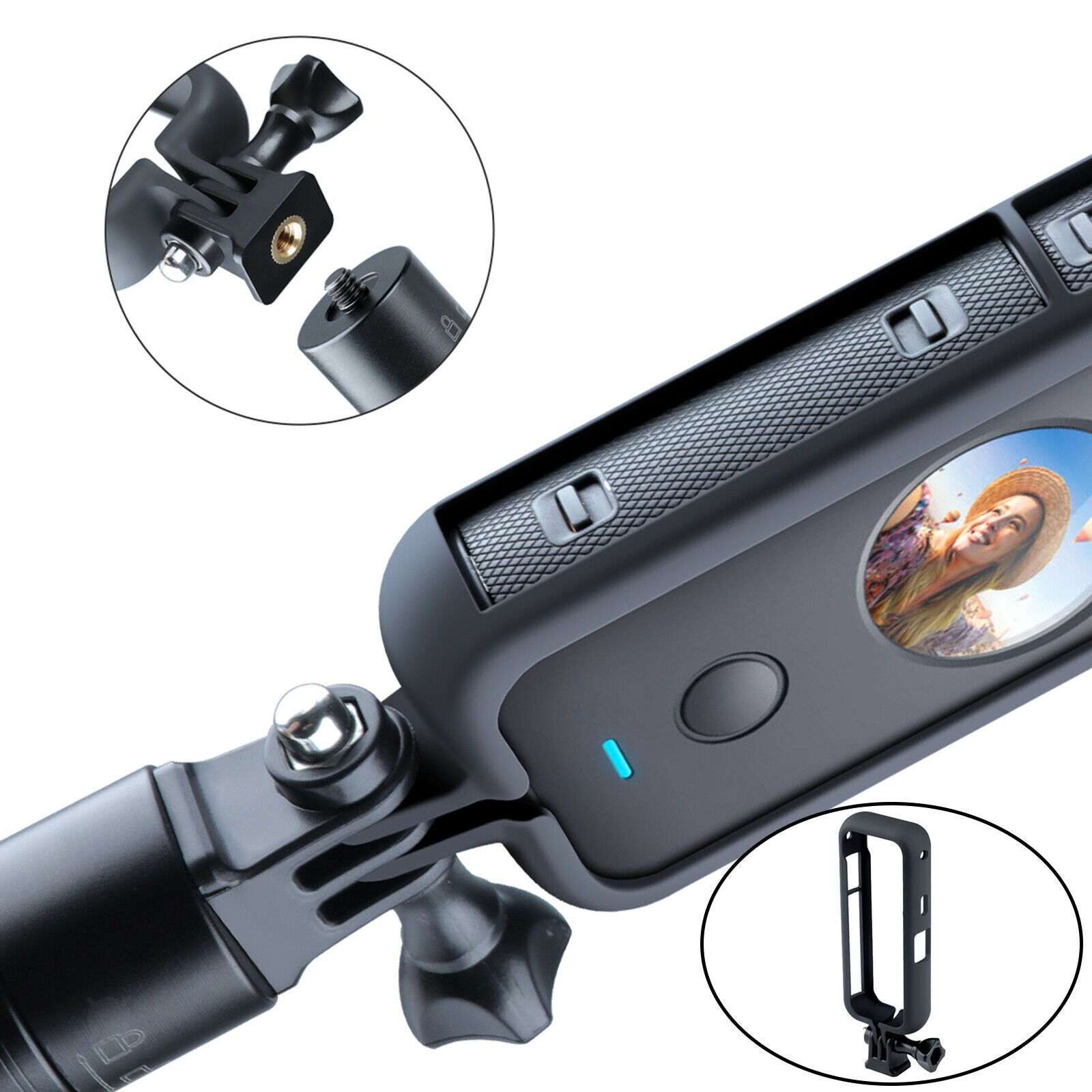 Frame Border Bracket for One X2 with 1/4" Thread Adapter Action Camera 1pc