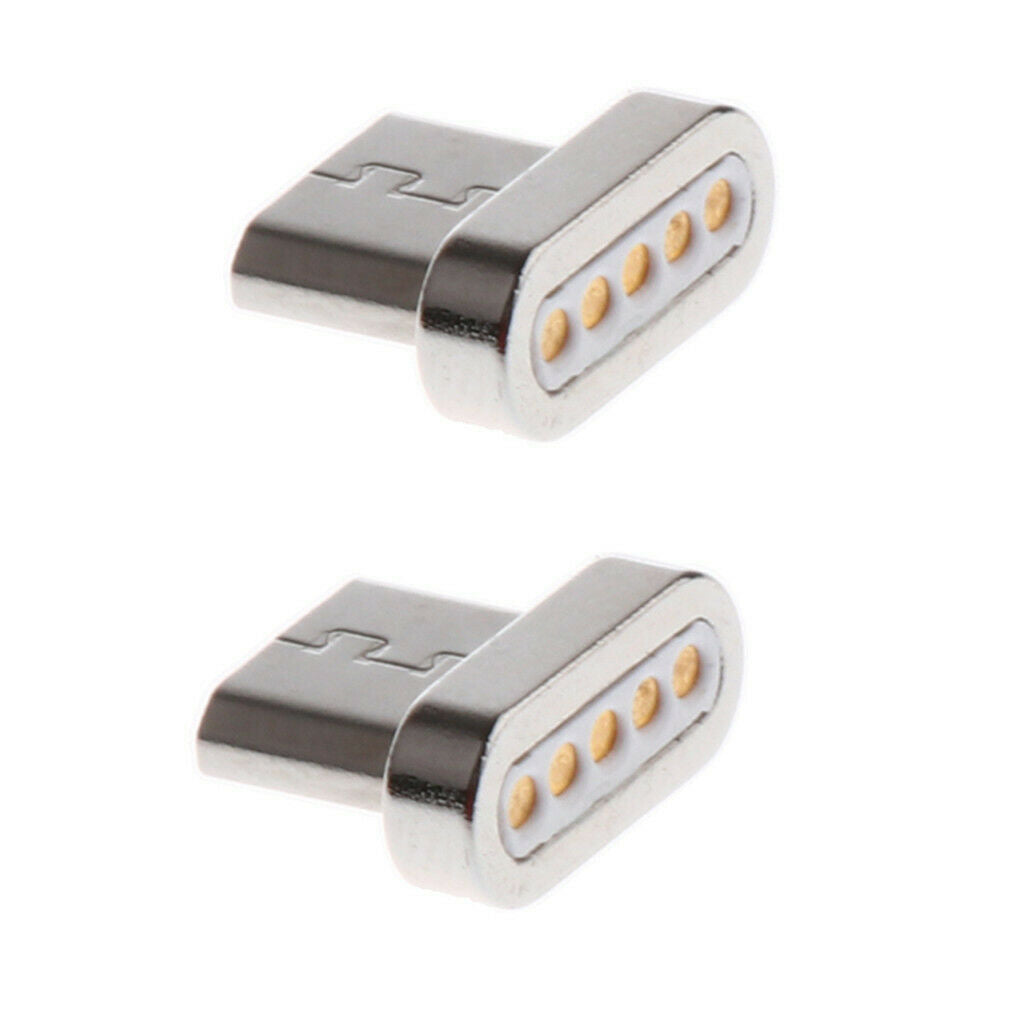 2 Pack Magnet Connector Adapter for Micro USB Fast Charging Cable Cord