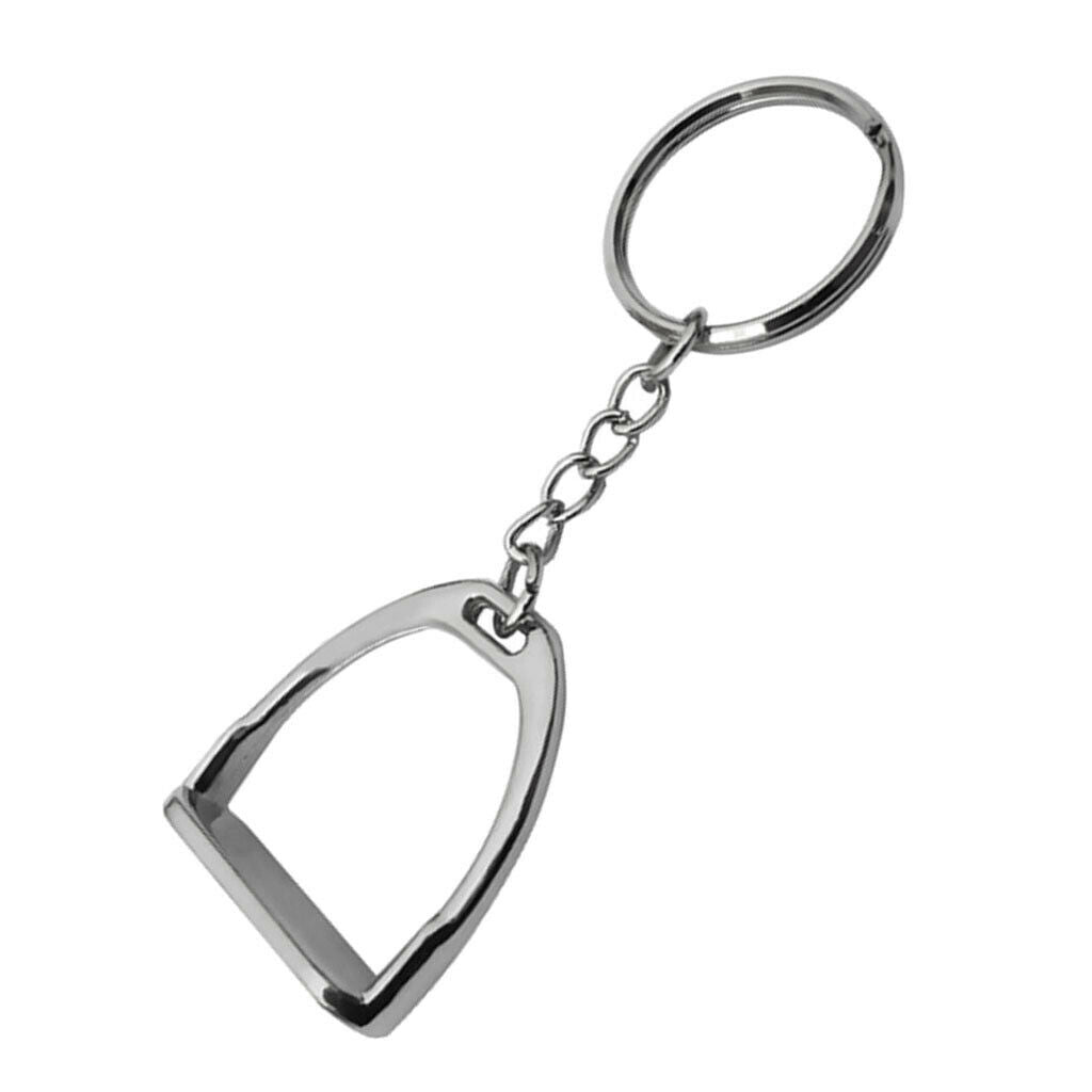 2pcs Horse Stirrup Keyring Keychain Hanging