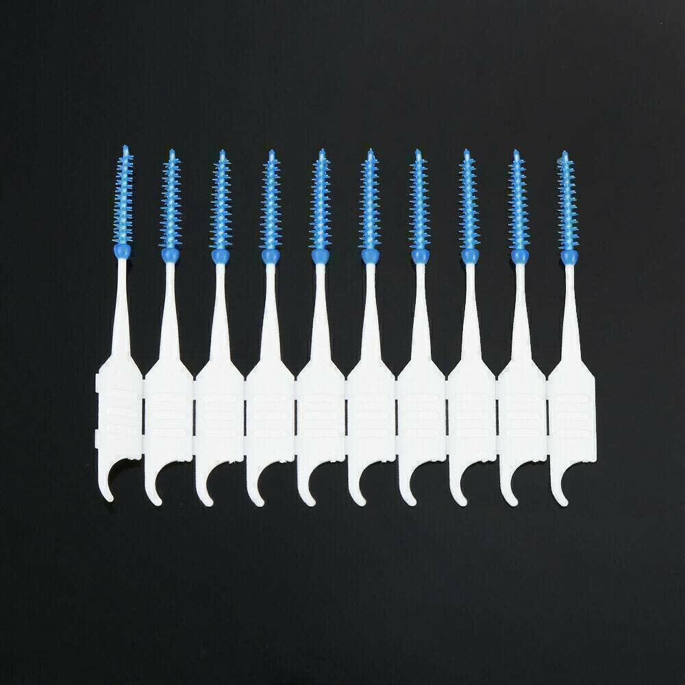 120PCS Dual Toothpick Oral Interdental Cleaner Teeth Floss Dental Gum Brush Sets