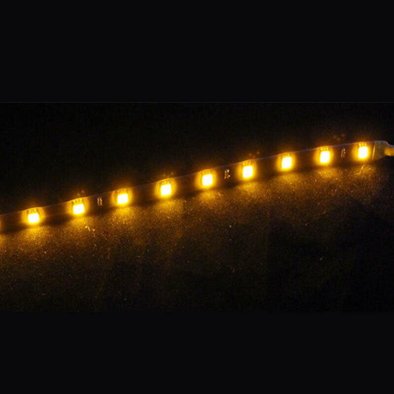 2x Amber 5050 chip 24 inch 36 LED Waterproof Flexible Strip BLACK PCB board