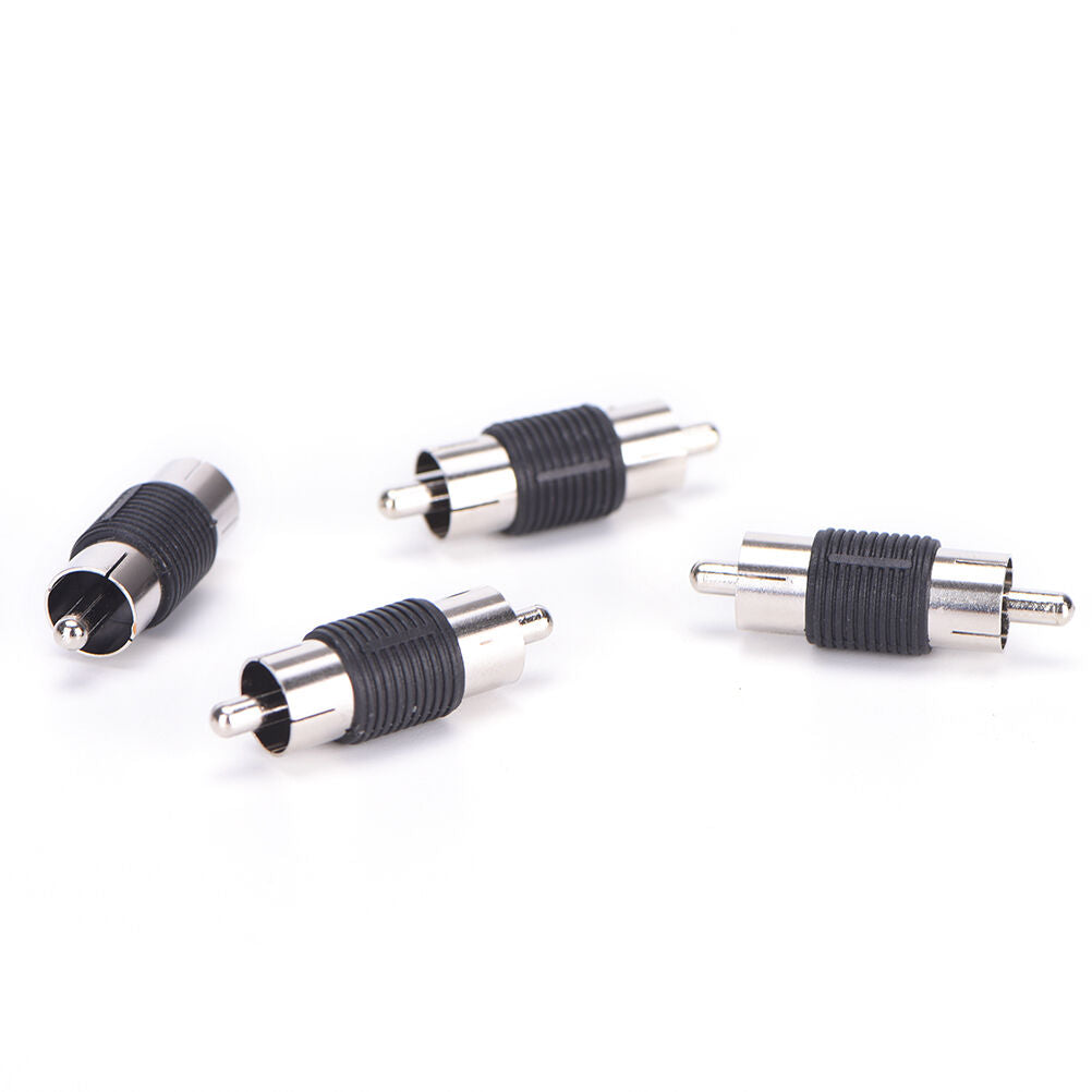 6 Pcs Straight AV RCA Male to Male Connectors Couplers Adapter.l8