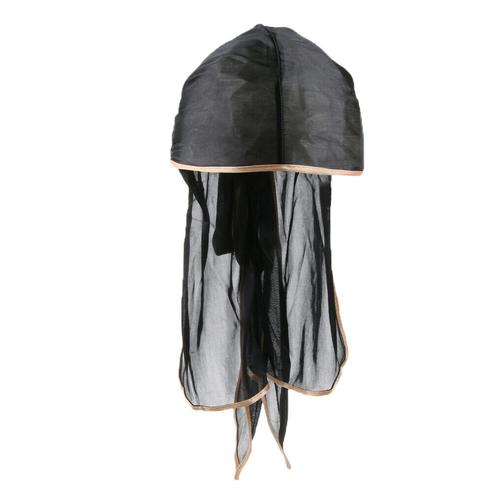 2Pack Unisex Satin Bandana Hat Rag Cancer Chemo Headwrap Long Tail Durag