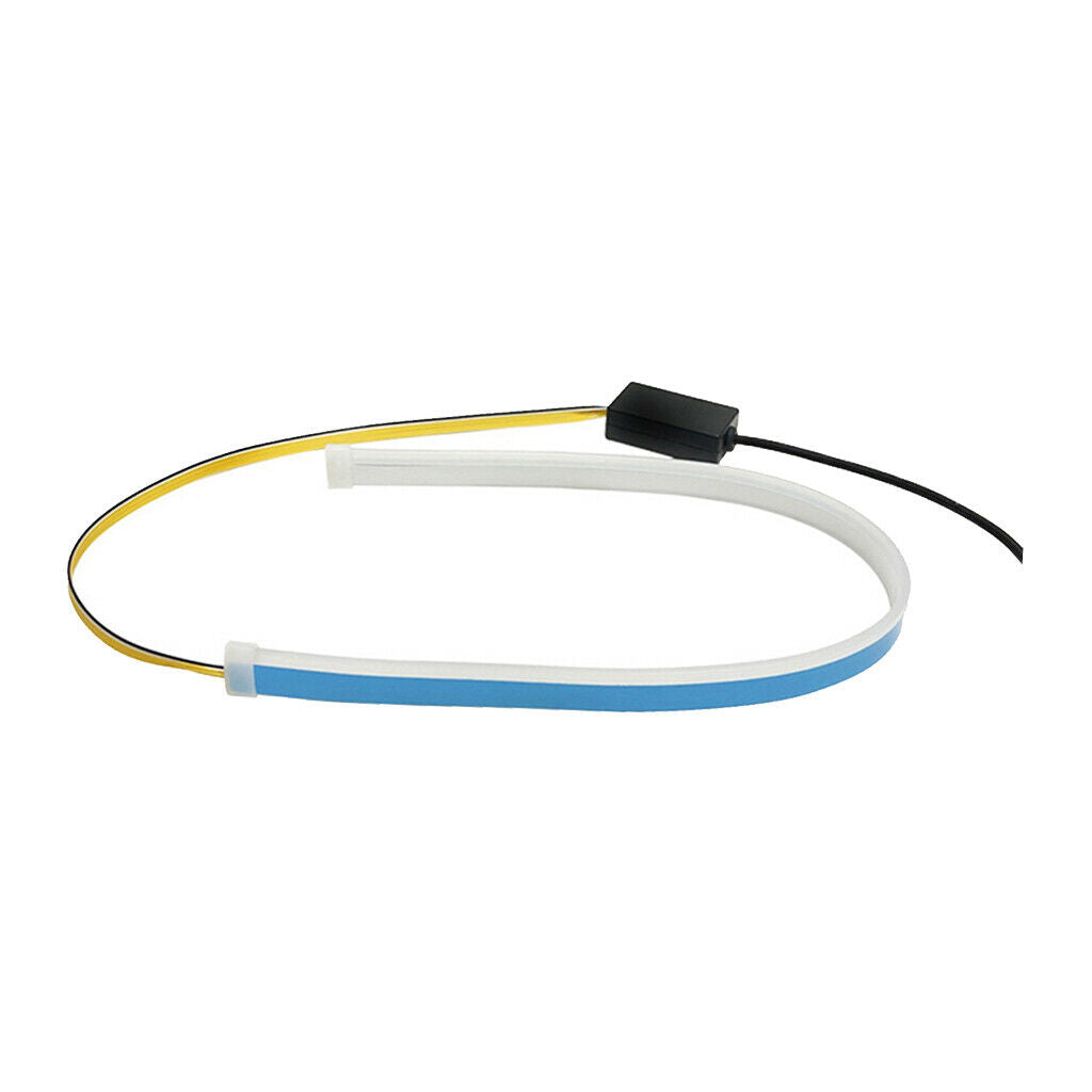 2x flexible tube LED strips daytime running lights 30cm white + yellow