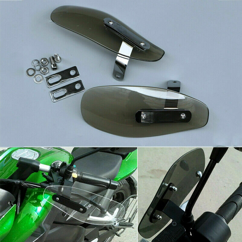 Universal Motorcycle Wind Deflector Handle Mirror Thread Hand Guard Protector 2x