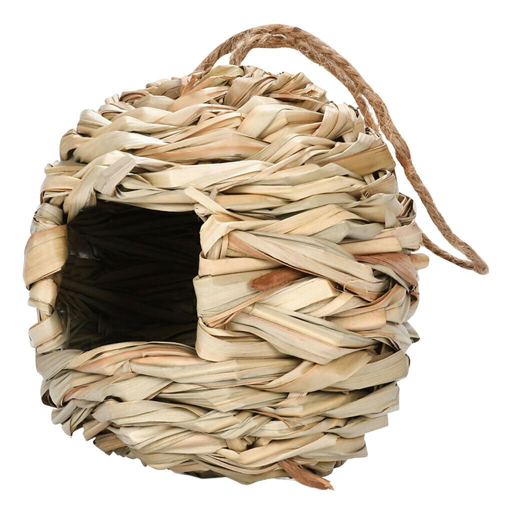 Hummingbird House Nesting Woven Birdhouse Window Sill Hallway Hut for Garden