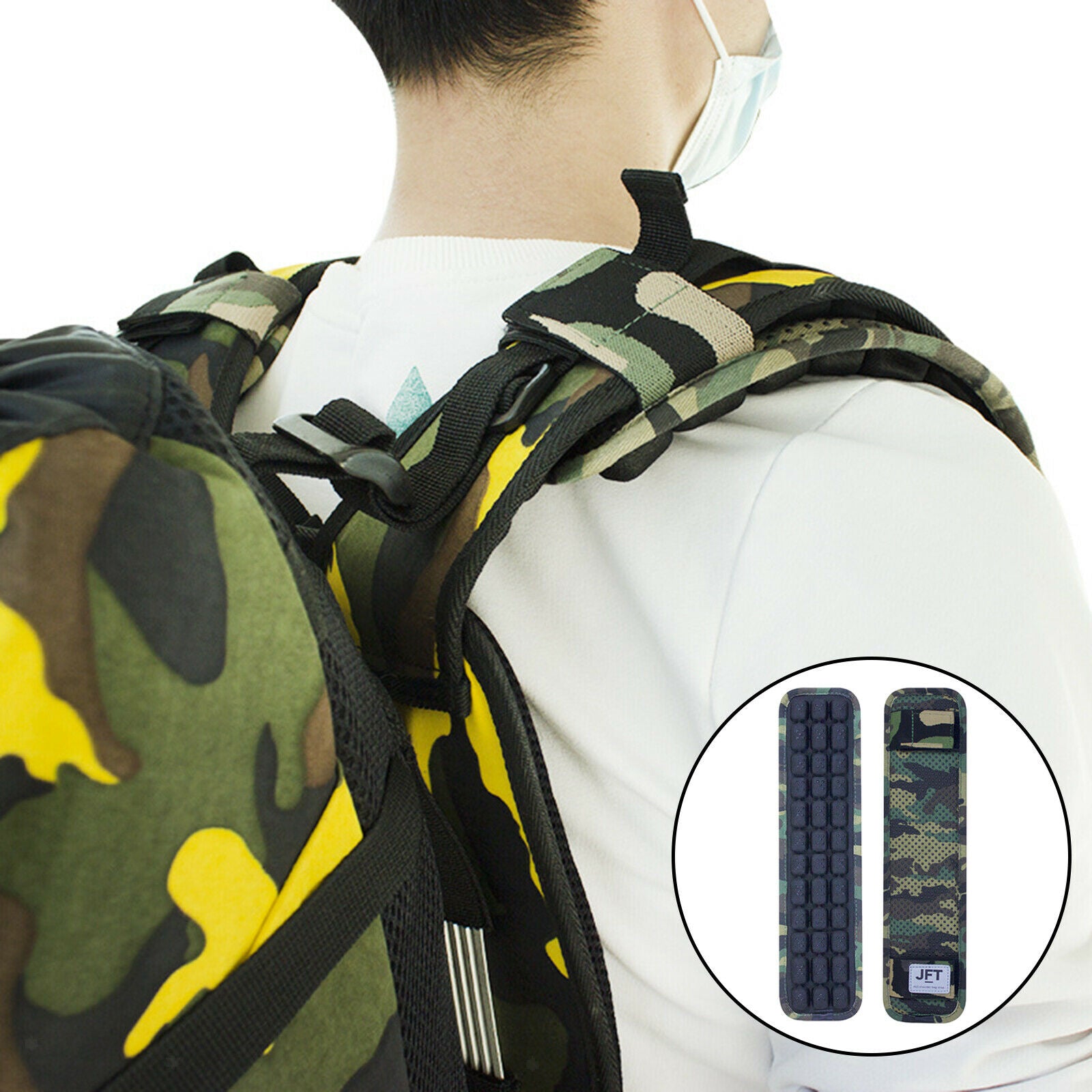 2Pcs Backpack Shoulder Strap Pad Air Cushion Sport Bags Strap Pad Hiking