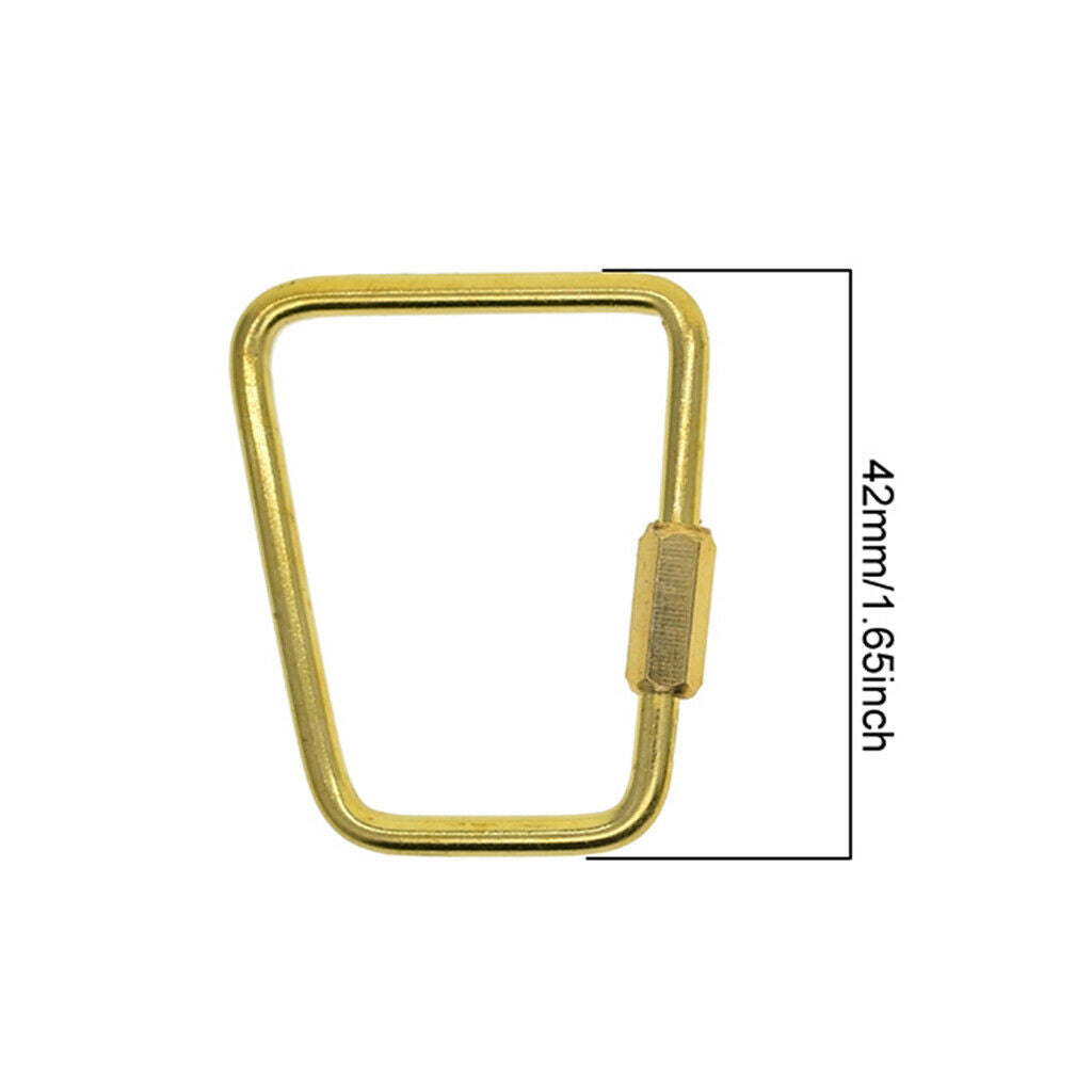 Durable Brass Screw Lock Key Chain Rings Creative Craft Hanging  10pcs
