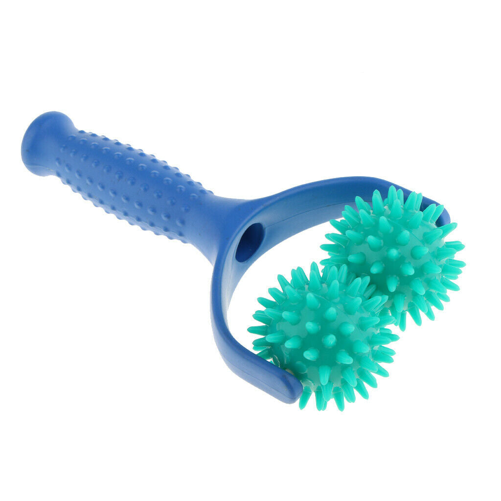 Plastic Y Shape Spiky Massaging Rolling Ball Foot Back Massager Roller