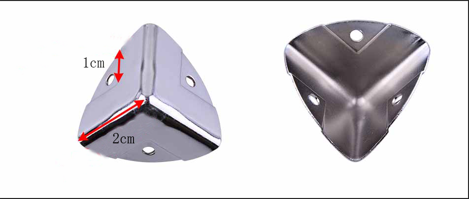 4pcs Metal Corner Brackets Angle Brace Protector Trunk Box Case Chest Flightcase
