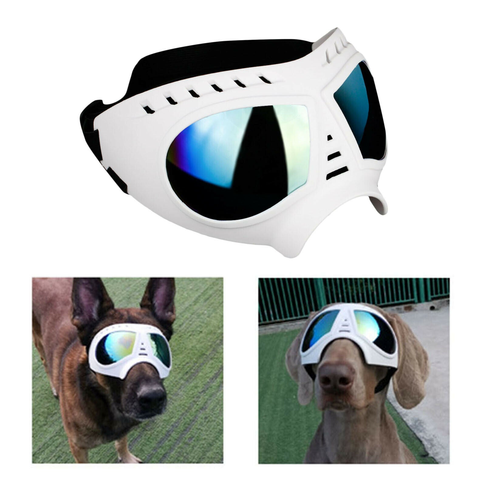 Dog Sunglasses Pet Goggles Fog Protection Glasses Eye Wear White