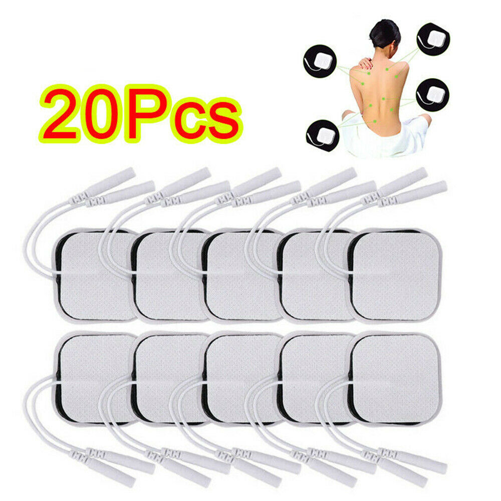 20PACK Replacement Pads For Massagers Tens Units Electrode Pads White Cloth Set