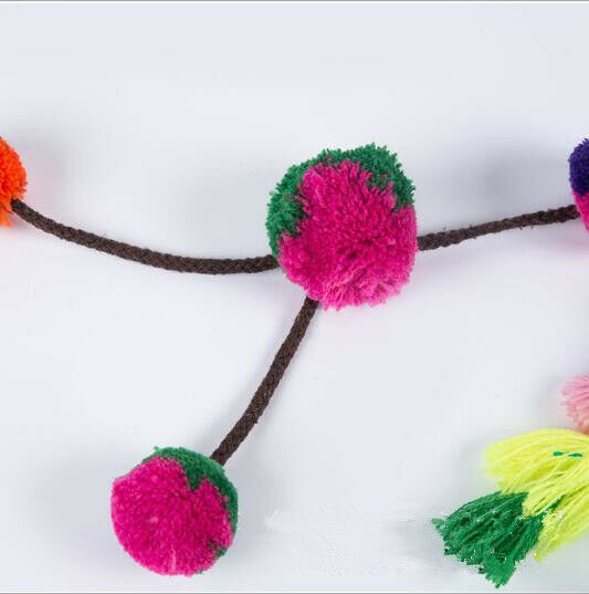 Decorative Tassel  Handmade Sewing Pom Pom Latkans Hanging Backpack Accessories