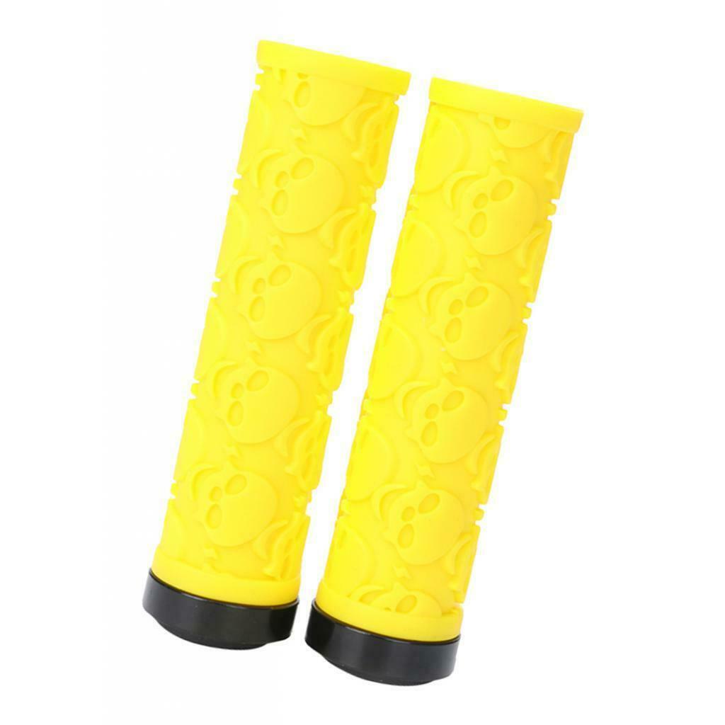 1 Pair Bike Bicycle MTB Handlebar Soft Rubber Bar Grip Covers Nonslip Yellow