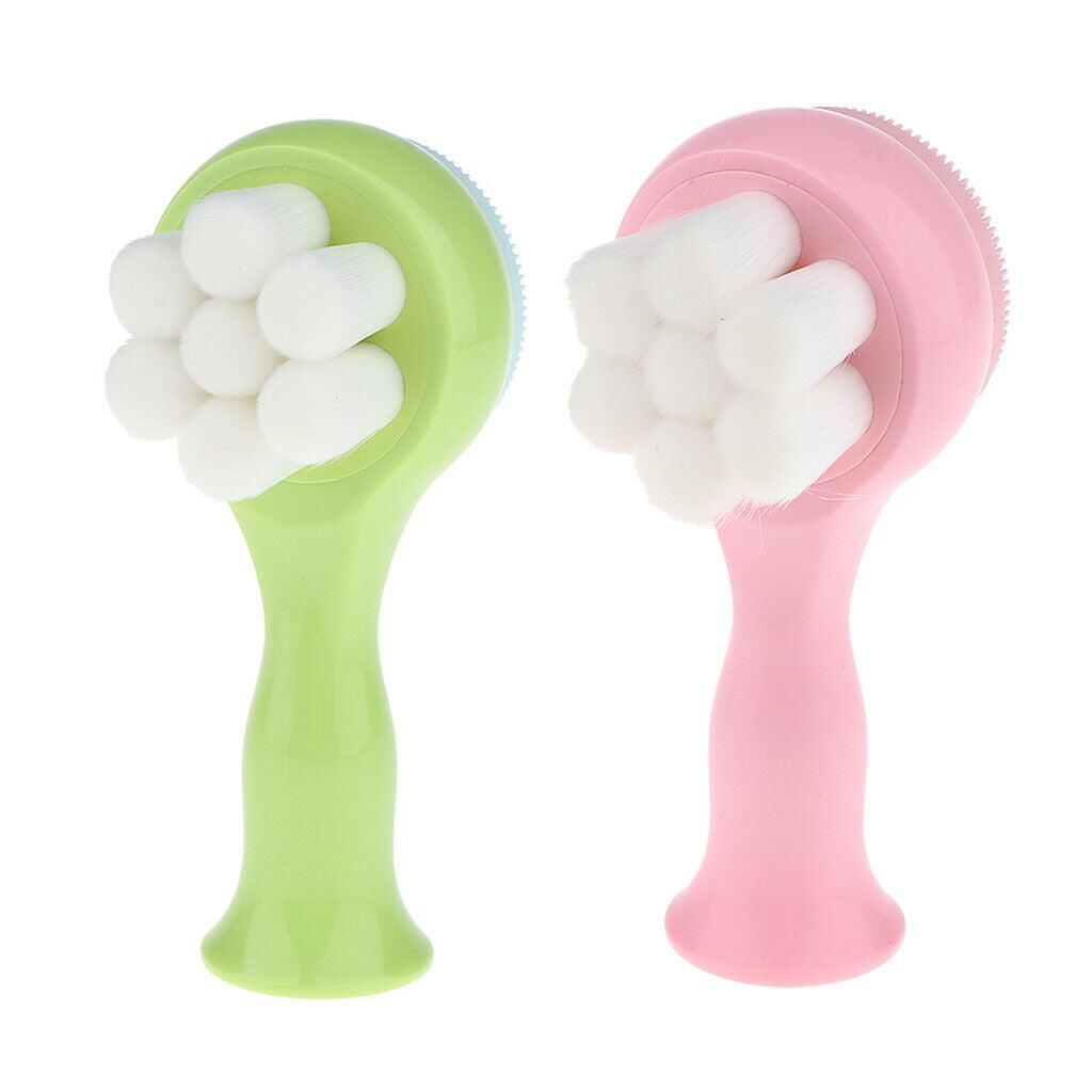 Silicone Facial Cleanser Massager Deep Pore Cleansing Face Brush Green